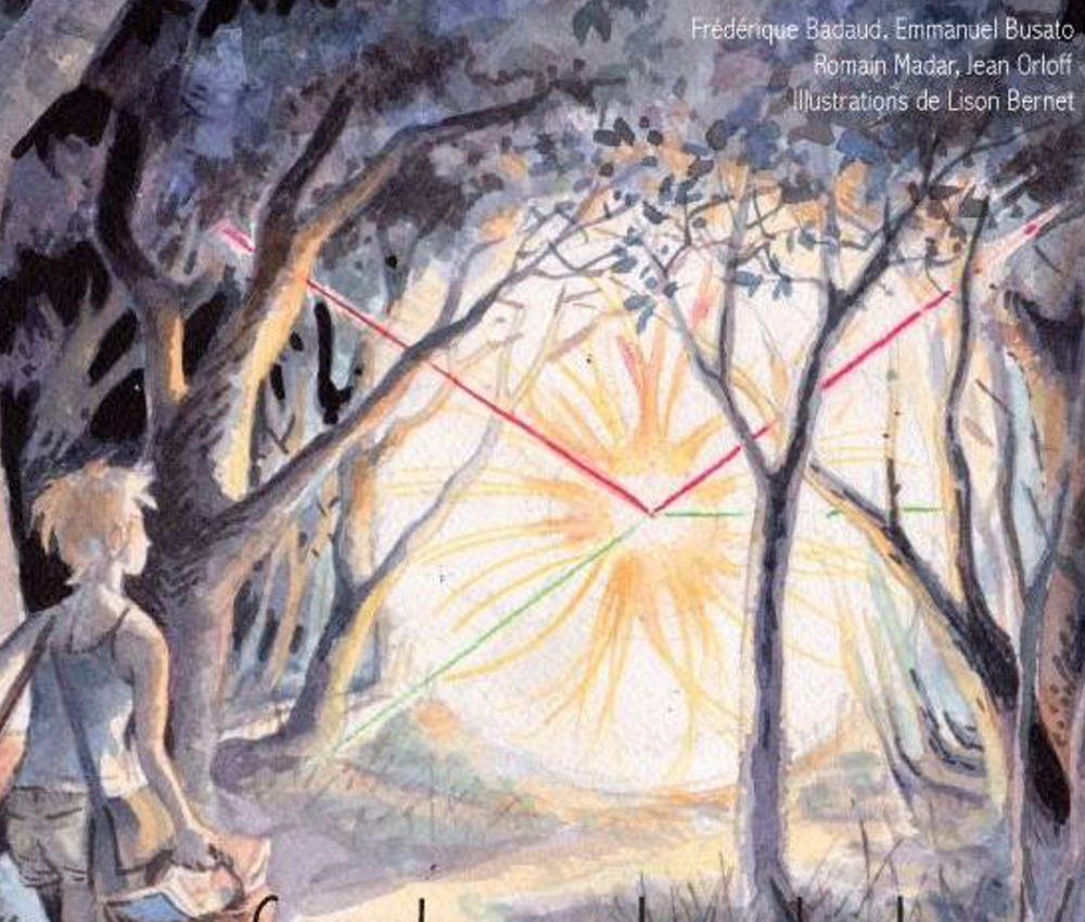 Cover of outreach book about the Higgs boson, called Sur La Route du Boson