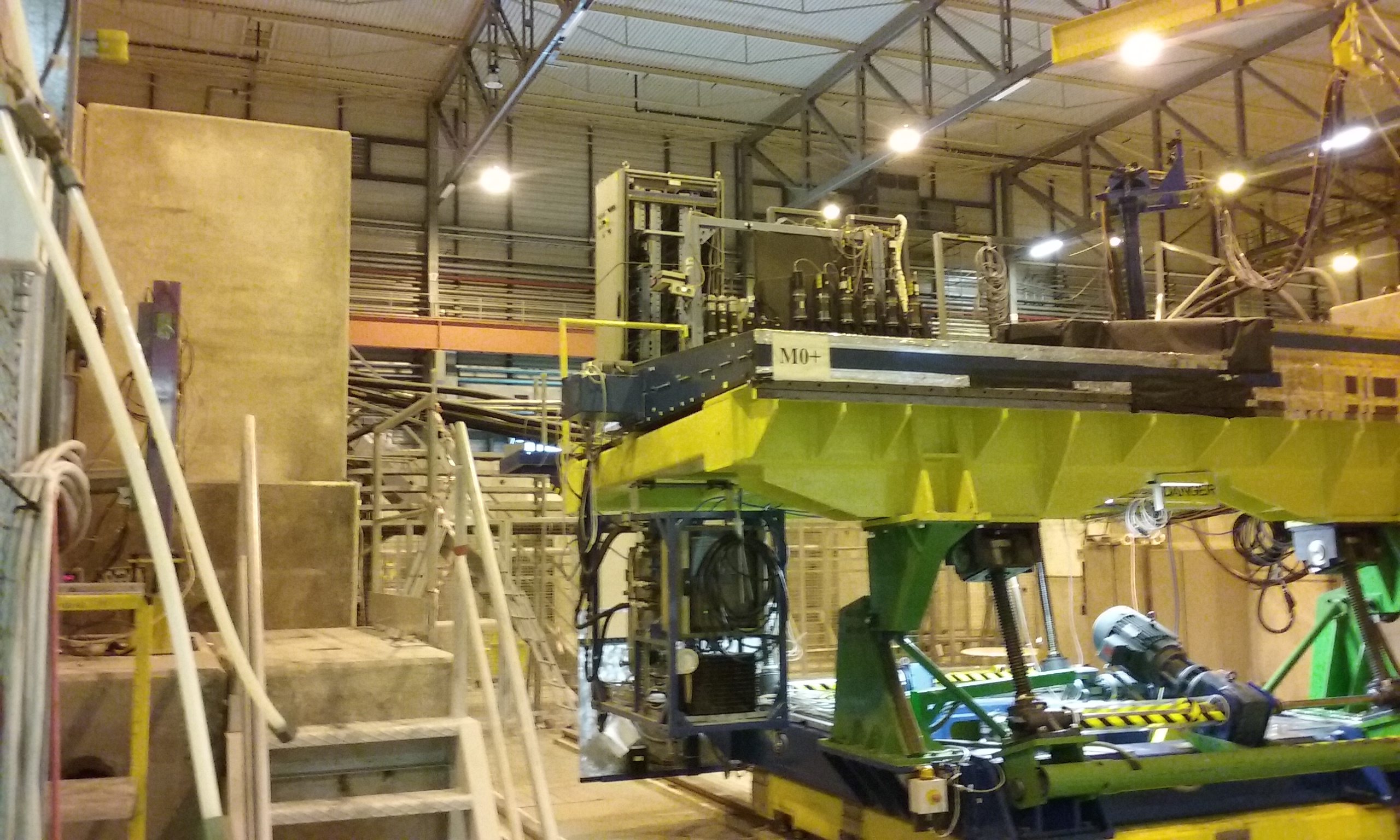 Detector prototype being tested with a beam of particles at CERN